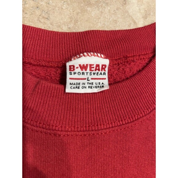 Vintage Ohio State Buckeyes Sweater Mens L Red B Wear Sweatshirt Embroidered USA - Picture 2 of 8